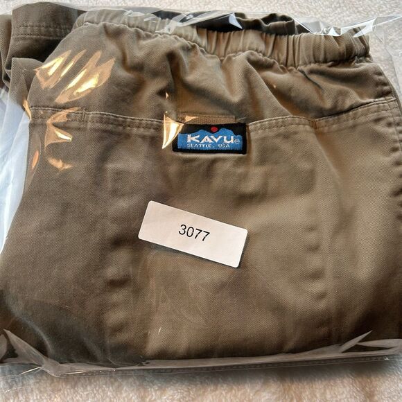 Kavu Pants Mens Large Khaki Straight Fit Outdoor Canvas Belted Climbing Casual - Picture 13 of 13